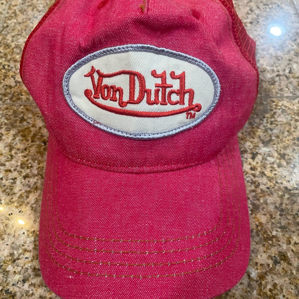 Y2K Vintage Genuine Von Dutch Trucker Hat Red